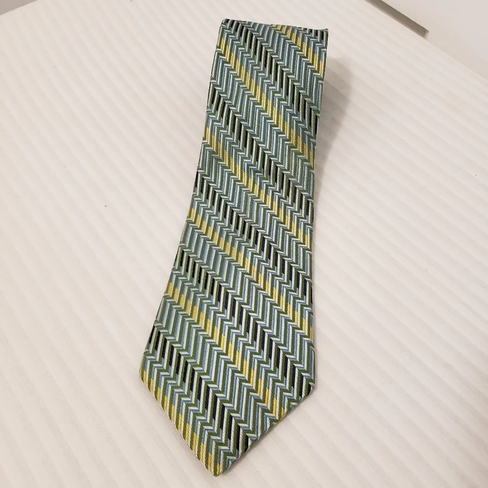 Michael Michael Kors Green 100% Silk Tie, Business, Classic Green